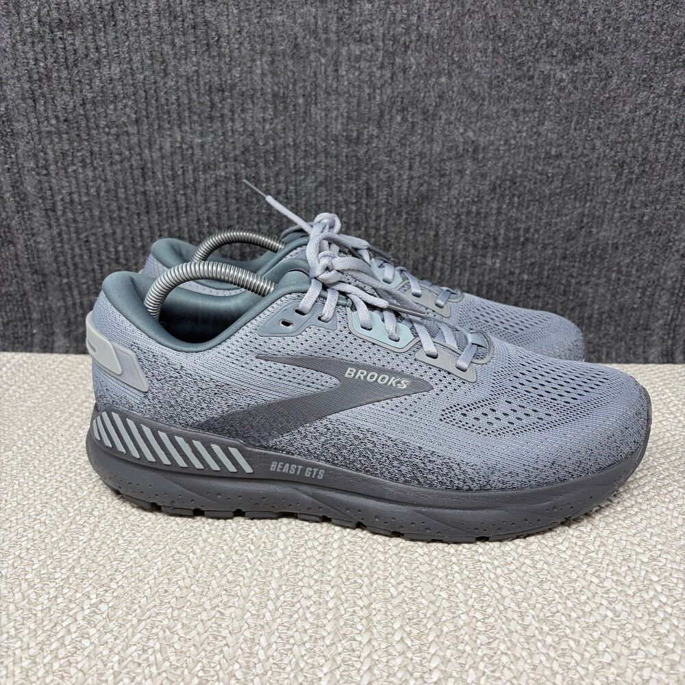 Brooks Beast GTS 24 Grey Athletic Running Shoes Sneakers Men’s 10 D